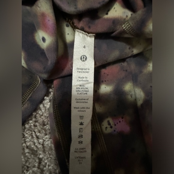 Lululemon Align High-Rise Pant 28"' Soft Focus Splatter Green Multi - Picture 3 of 5